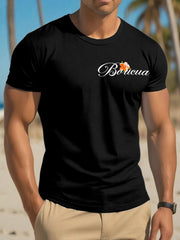 Men's Puerto Rico Print Vacation Casual T-shirt