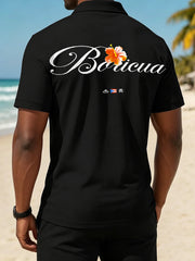 Men's Puerto Rico Print Vacation Shirt