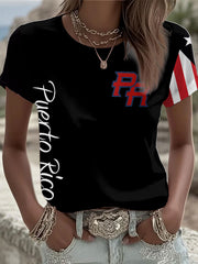 Women's Puerto Rico Printed short-sleeved T-shirt