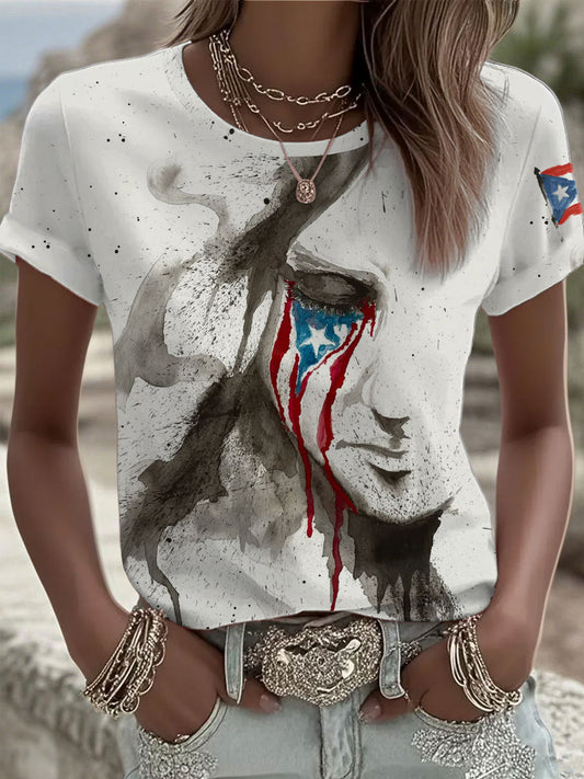 Women's Puerto Rico Printed short-sleeved T-shirt