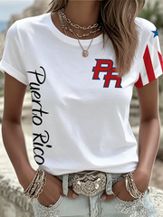 Women's Puerto Rico Printed short-sleeved T-shirt