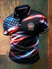 Men's USA 1776-2026 Printed Casual Top
