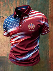 Men's USA 1776-2026 Printed Casual Top