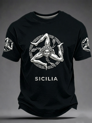 Men's Sicilia Trinacria Short Sleeves T-shirt