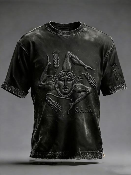 Men's Sicilia Trinacria Short Sleeves T-shirt