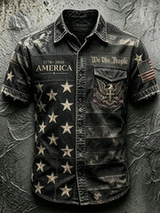 Men'S Anniversary National Faith Print Shirt