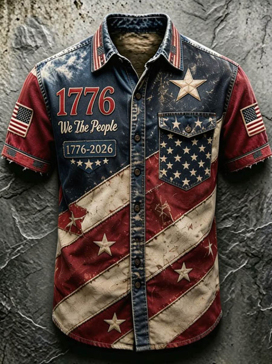Men's Anniversary National Faith Print Shirt