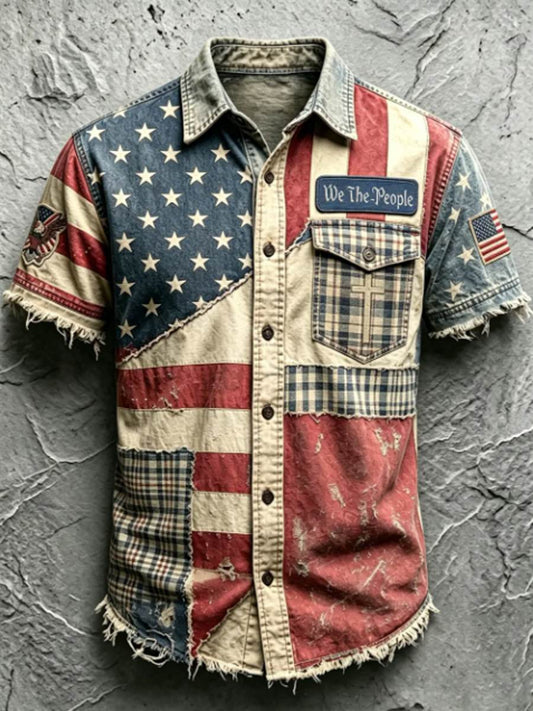 Men's Anniversary National Faith Print Shirt