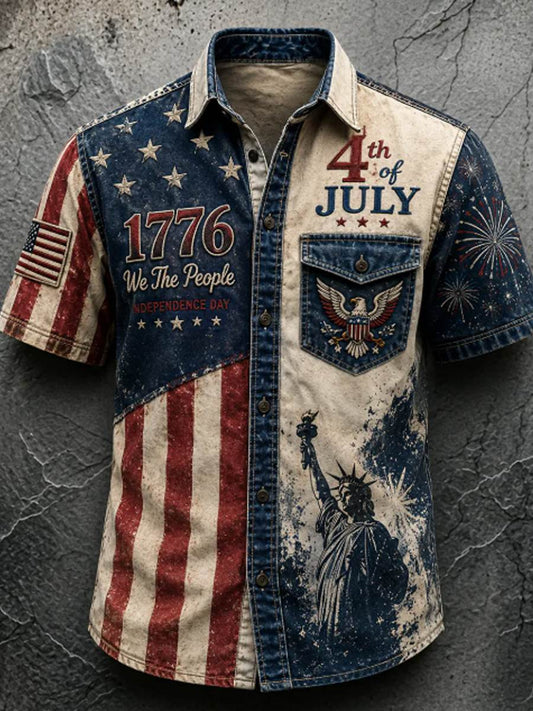 Men's Anniversary National Faith Print Shirt