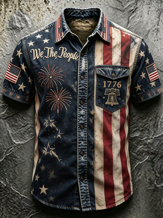 Men's Anniversary National Faith Print Shirt