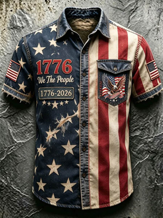 Men's Anniversary National Faith Print Shirt