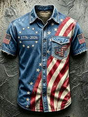 Men'S  Anniversary National Faith Print Shirt