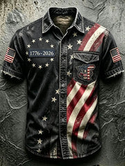 Men'S  Anniversary National Faith Print Shirt