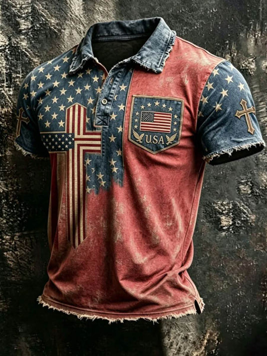 Men's Anniversary National Faith Print Shirt