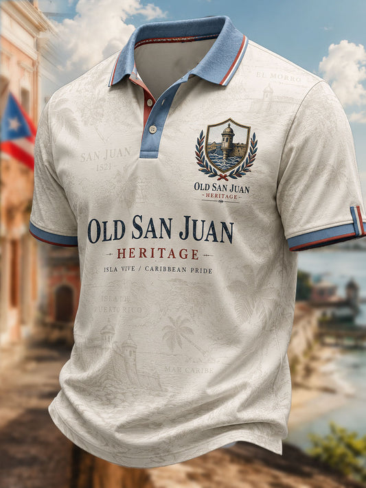 Men's Puerto Rico Pride Printed Casual Tops