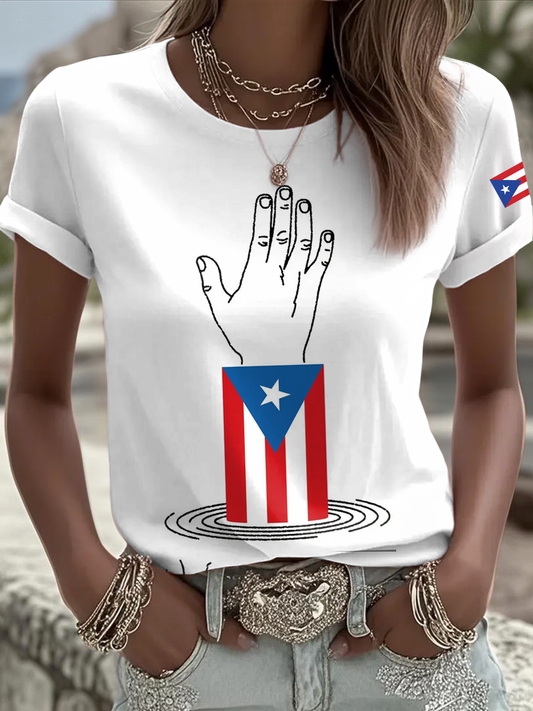 Women's Puerto Rico Printed short-sleeved T-shirt