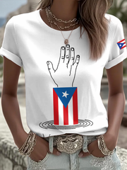 Women's Puerto Rico Printed short-sleeved T-shirt