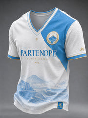 Men's Naples Football V-neck T-shirt