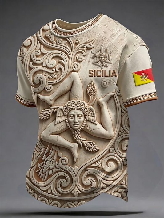 Men's Sicilia Trinacria Short Sleeves T-shirt