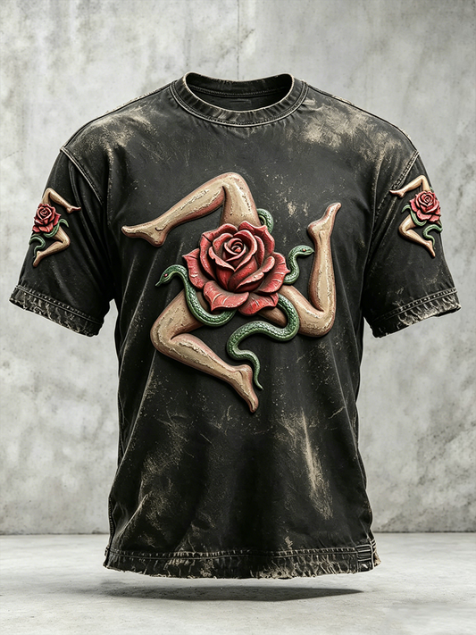 Men's Sicilia Trinacria Short Sleeves T-shirt