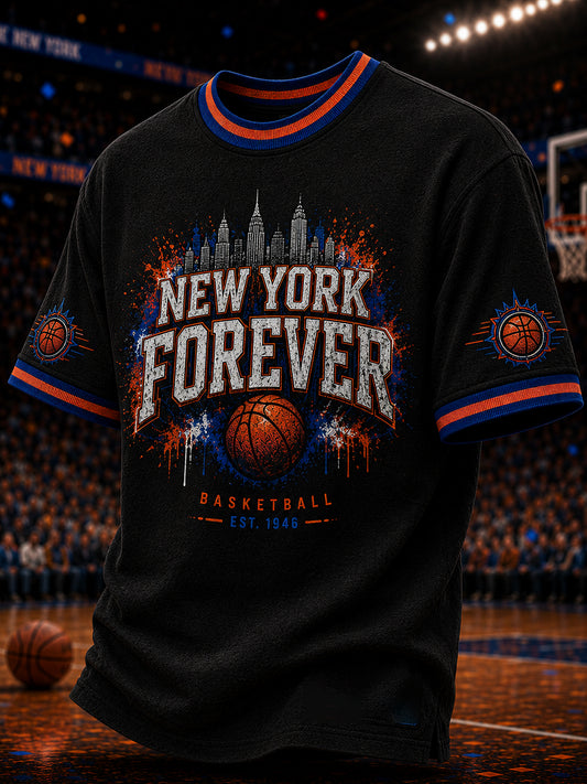 Men's Classic Basketball Fan Graphic Short Sleeve T-shirt