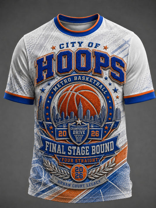 Men's New York Basketball Printed T-shirt