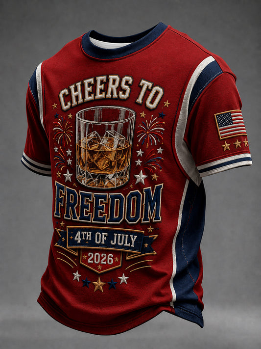 Men's Independence Day USA Drinking Party T-Shirt