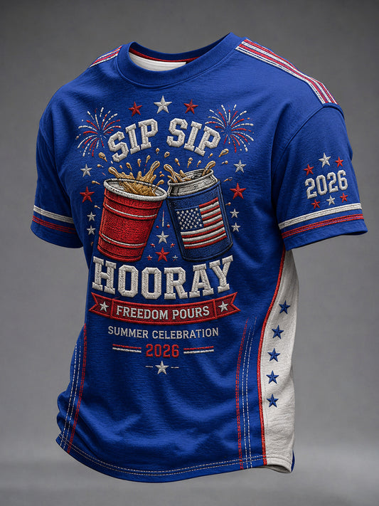 Men's Independence Day USA Drinking Party T-Shirt