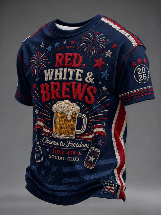 Men's Independence Day USA Drinking Party T-Shirt