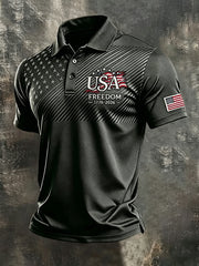 Men's Independence Day Flag Art Short Sleeve Top