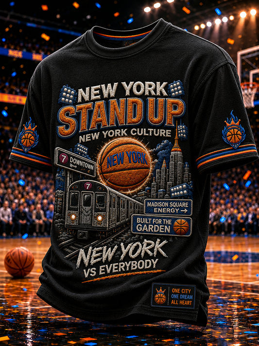 Men's Classic Basketball Fan Graphic Short Sleeve T-shirt