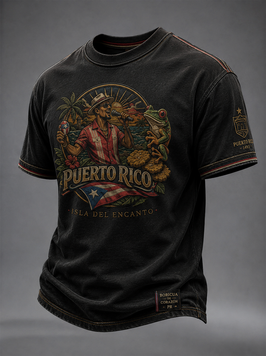 Men's Puerto Rico Printed short sleeves t-shirt