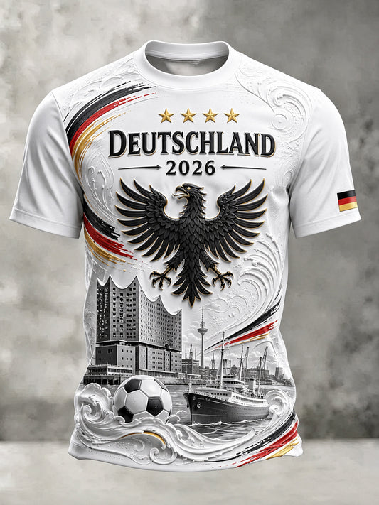 Men's Germany Football Fan Printed T-Shirt