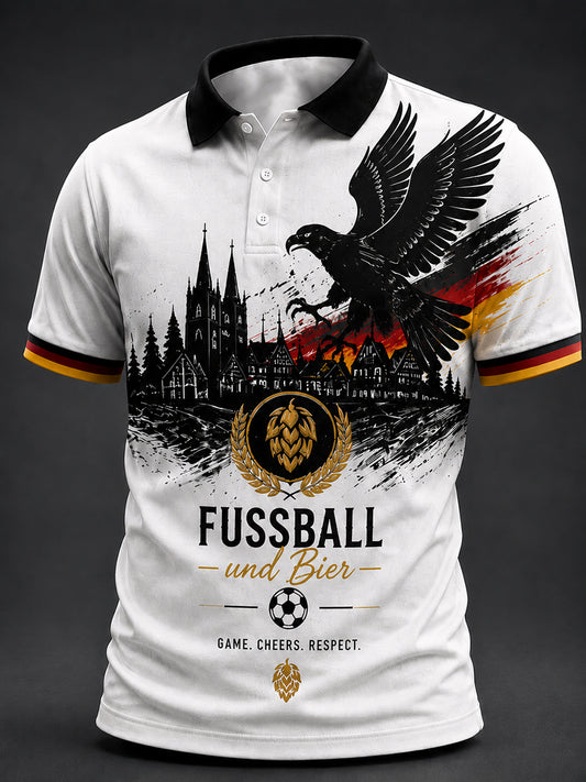 Men's German Football And Beer Cheers Graphic Shirt