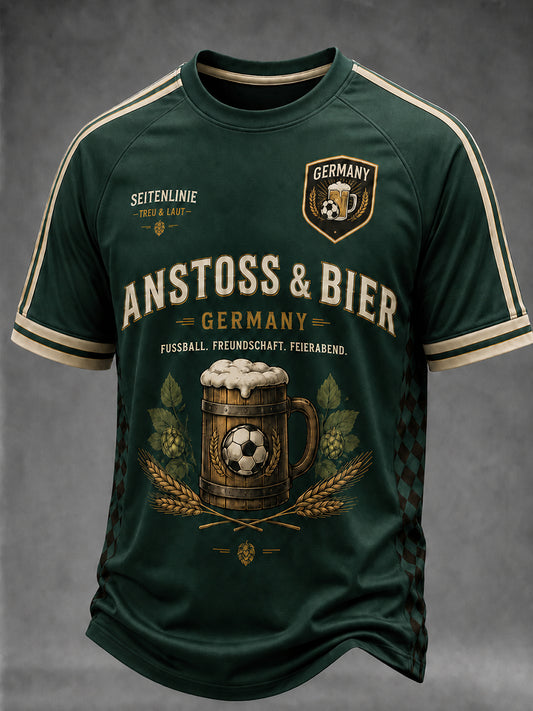 Men's German Football And Beer Cheers Graphic T-Shirt