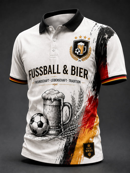 Men's German Football And Beer Cheers Graphic Shirt