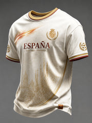 Men's Spanish Football Printed T-shirt
