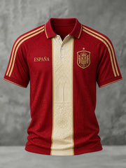 Men's Gift For Football Fans Print Casual Polo