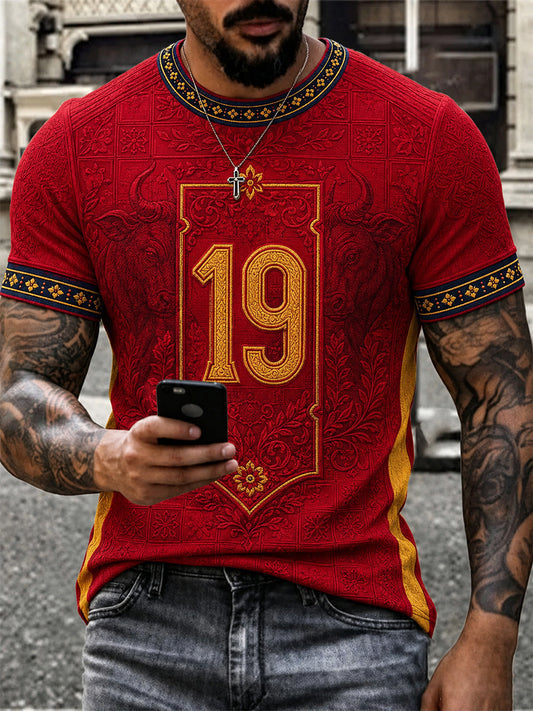Men's Gift For Football Fans Print Casual Tee