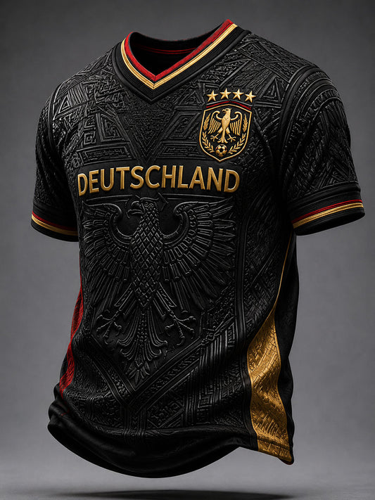 Men's Germany Football V-neck T-shirt
