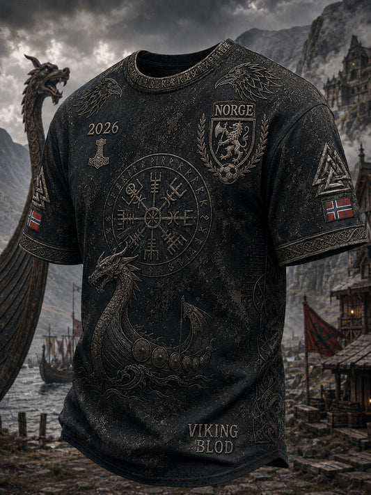 Men's Norway Football Viking T-Shirts