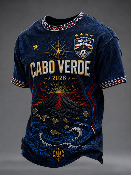 Men's Gift For Football Fans Print Casual Short Sleeve O-Neck T-shirt
