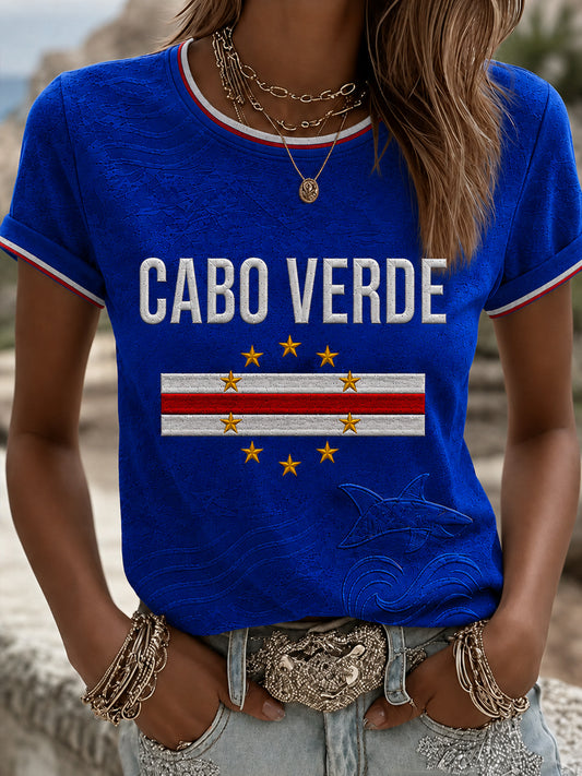 Women's Gift For Football Fans Print Casual Short Sleeve O-Neck T-shirt