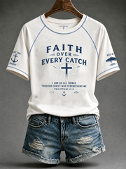 Women's Even Jesus Had a Fish Story round neck short sleeve T-shirt
