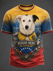 Men's Venezuela Hero Dog Tsunami Patriotic Dog Lover T-Shirt