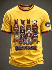 Men's Search & Rescue K9 Paw Patrol Dog Lover Print T-shirt