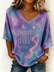 Women's Suicide Prevention Awareness Printed T-shirt