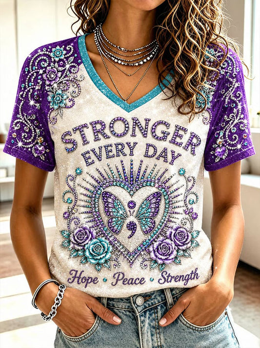 Women's Suicide Prevention Awareness Print T-shirt