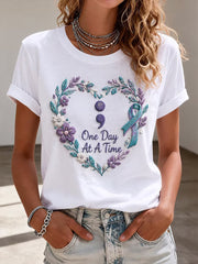 Women's Suicide Prevention Awareness Print T-shirt