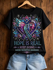 Women's Suicide Prevention Awareness Print T-shirt